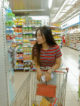 femme supermarché