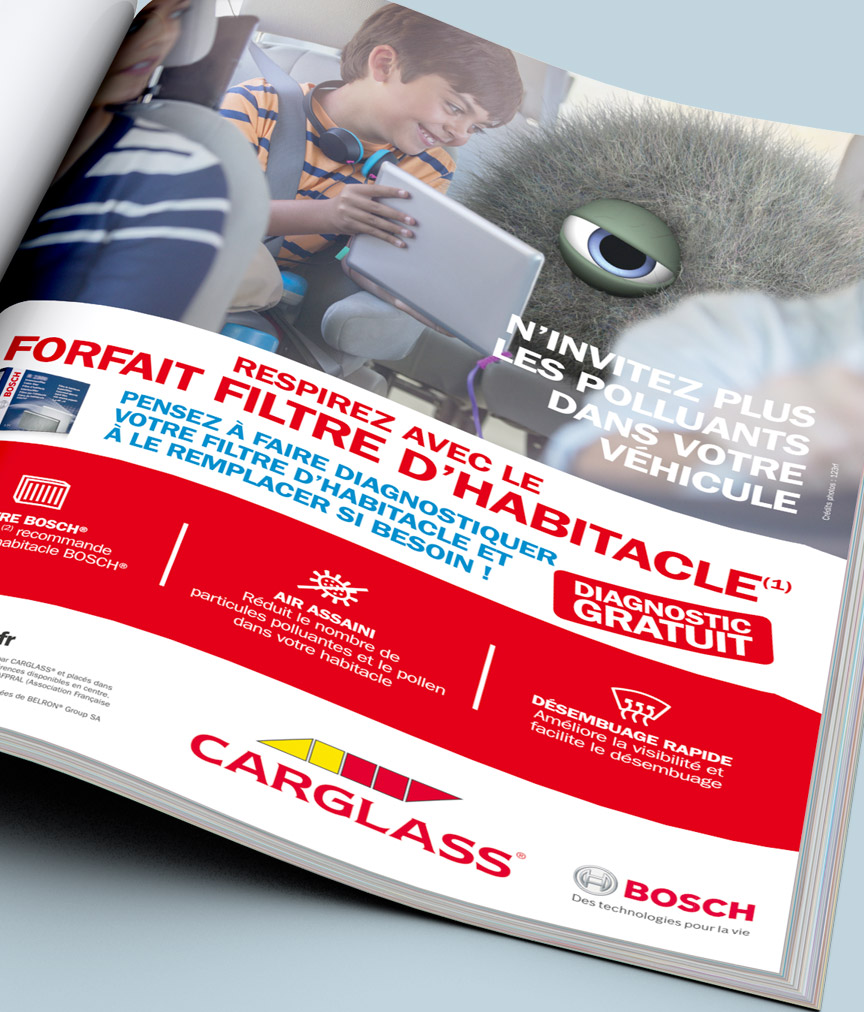 Photo publicite magazine Carglass