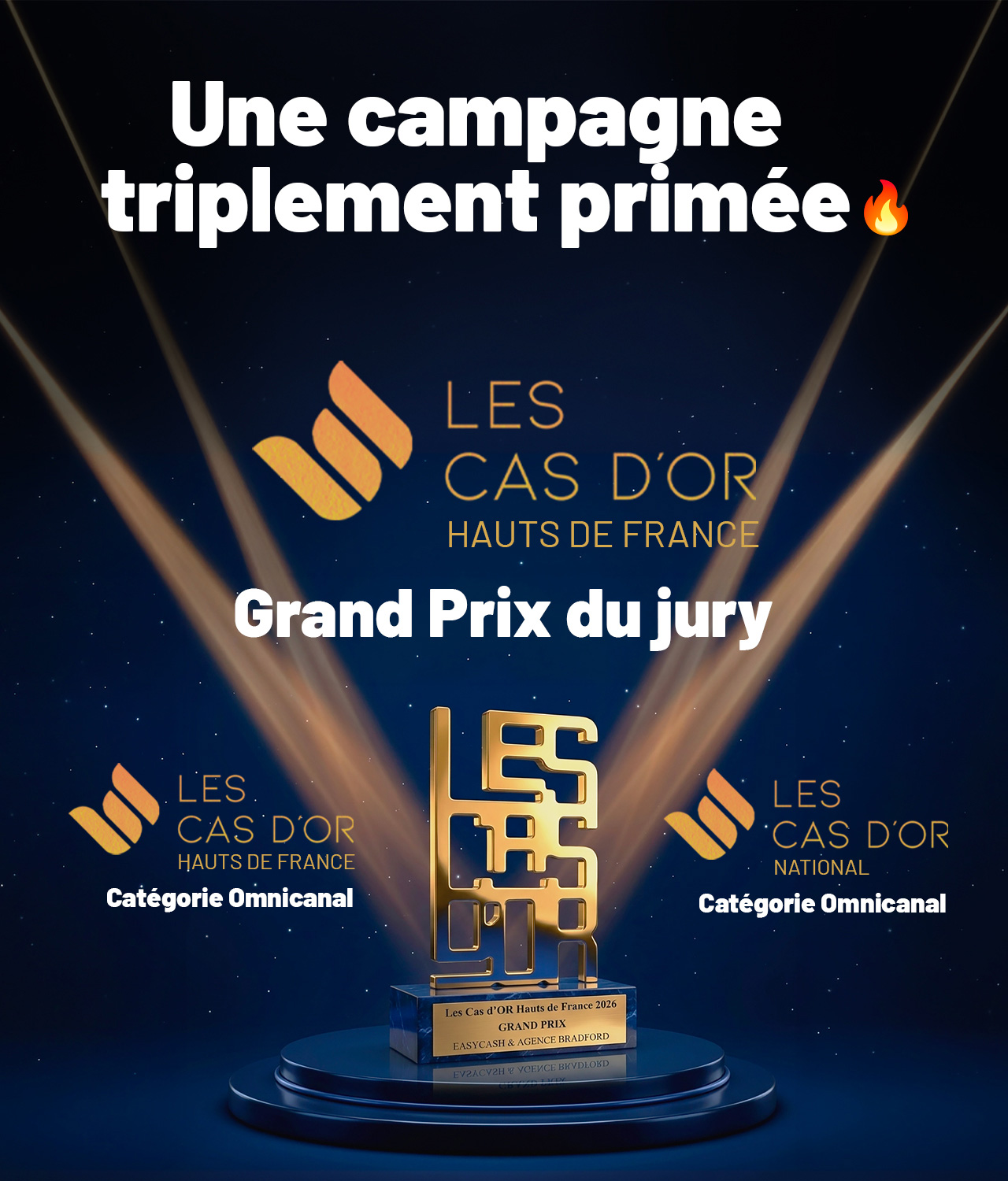 Cas d'or - Campagne Easycash primée